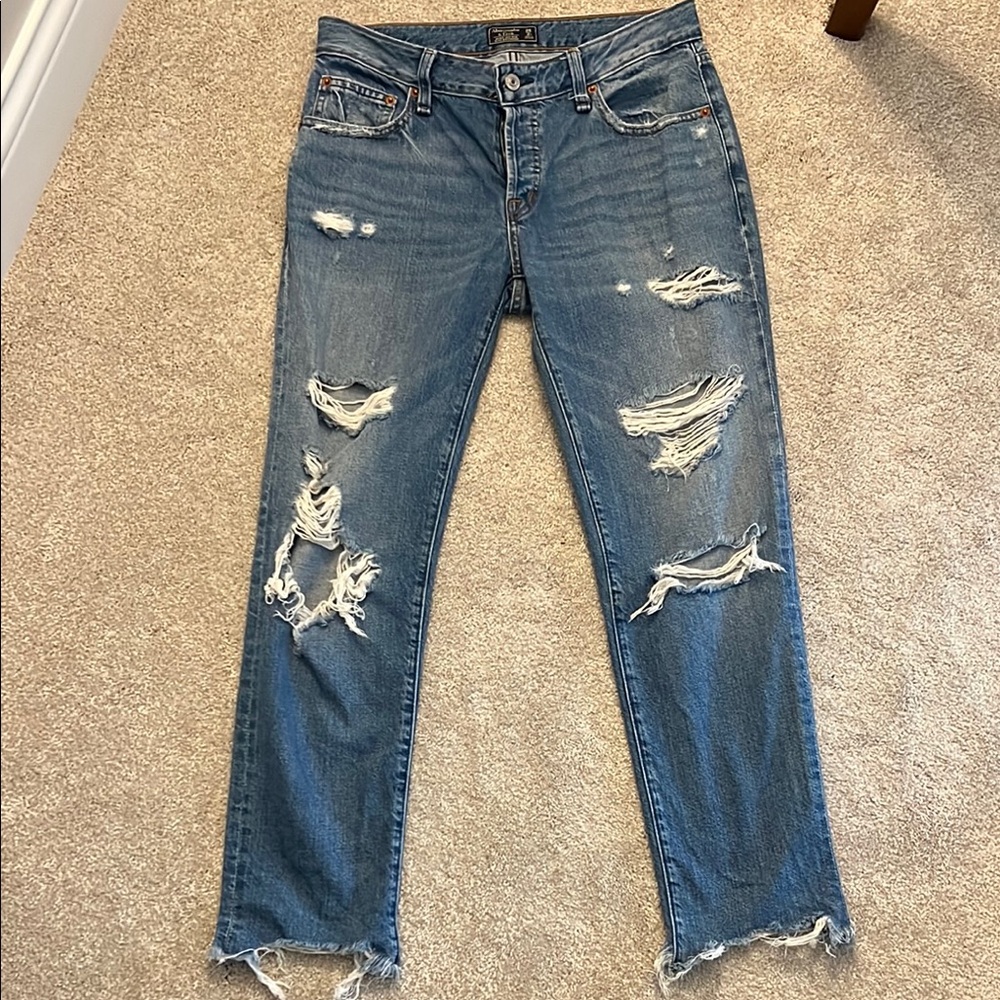 Abercrombie Distressed Blue Jeans 26